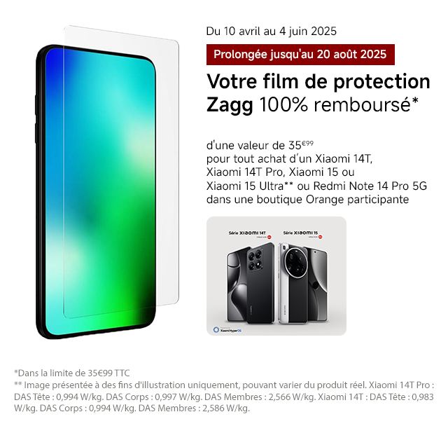 Offre Xiaomi – Protection Zagg Offerte