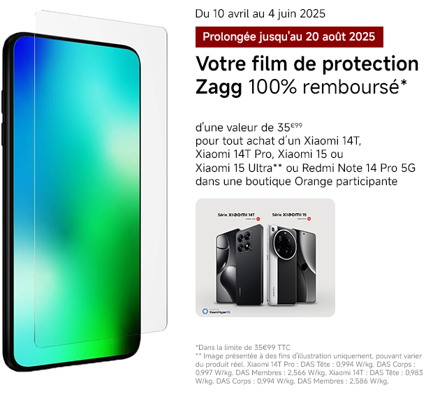 Offre Xiaomi – Protection Zagg Offerte